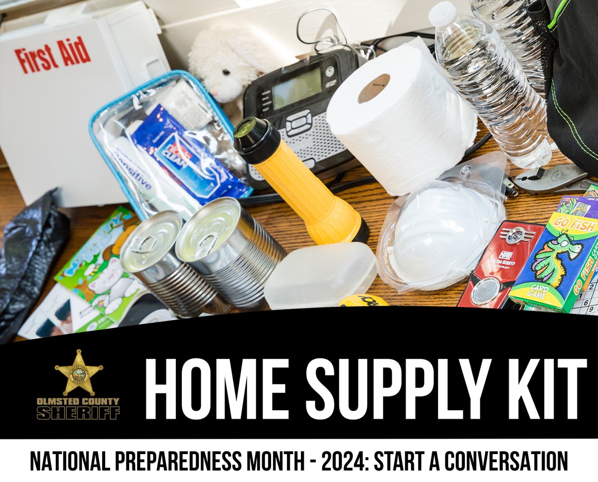 OlmstedSheriff's tweet image. An emergency kit is a collection of essential items your household may need during or after an emergency. It is also important to maintain it.

Learn More: ready.gov/kit

#StartAConversation
#NPM20224
#OlmstedCounty