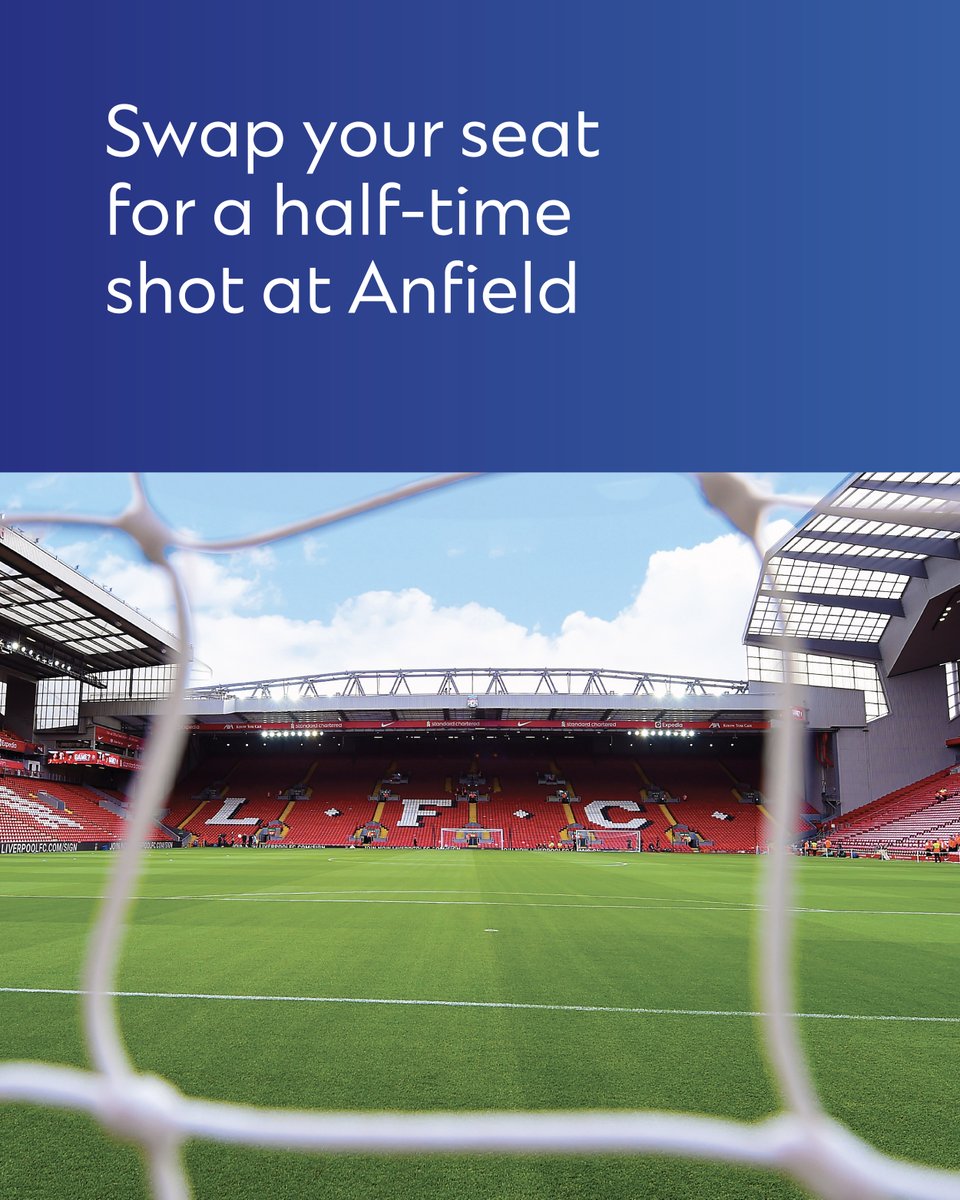StanChart's tweet image. Bid for a chance to join the halftime shootout at @LFC vs. Chelsea on 20 Oct at Anfield. Shoot against a surprise LFC legend and enjoy a unique meet-and-greet. 

Proceeds support Futuremakers by Standard Chartered. 
Join now at: CharityStars.com/scfm 

#SCFuturemaking