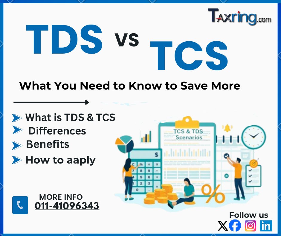 TaxringCom's tweet photo. TDS and TCS Under GST: What You Need to Know
Understand TDS vs. TCS under GST 🔹 Key updates &amp; rates you need to know 🔹 Tips for e-commerce &amp; businesses

💡 Check out our guide and streamline your tax processes!
https://t.co/ryWWLFMupG

#TDS  #TCS #GST  #incometax https://t.co/0geEv9acyq