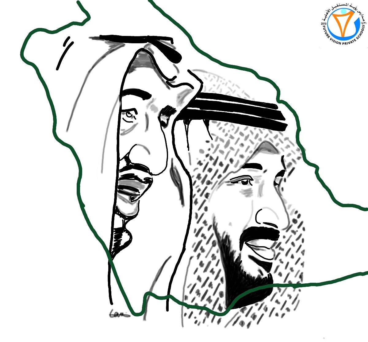 elhambakri's tweet photo. شفت اني فاضية اول حصتين قلت ارسم واشارك بمسابقة المدرسة لليوم الوطني ... 
سكتش بسيط 😌🇸🇦
#اليوم_الوطني_السعودي94 #اليوم_الوطني_السعودي_94 
#اليوم_الوطني https://t.co/hiAKUQIK6d