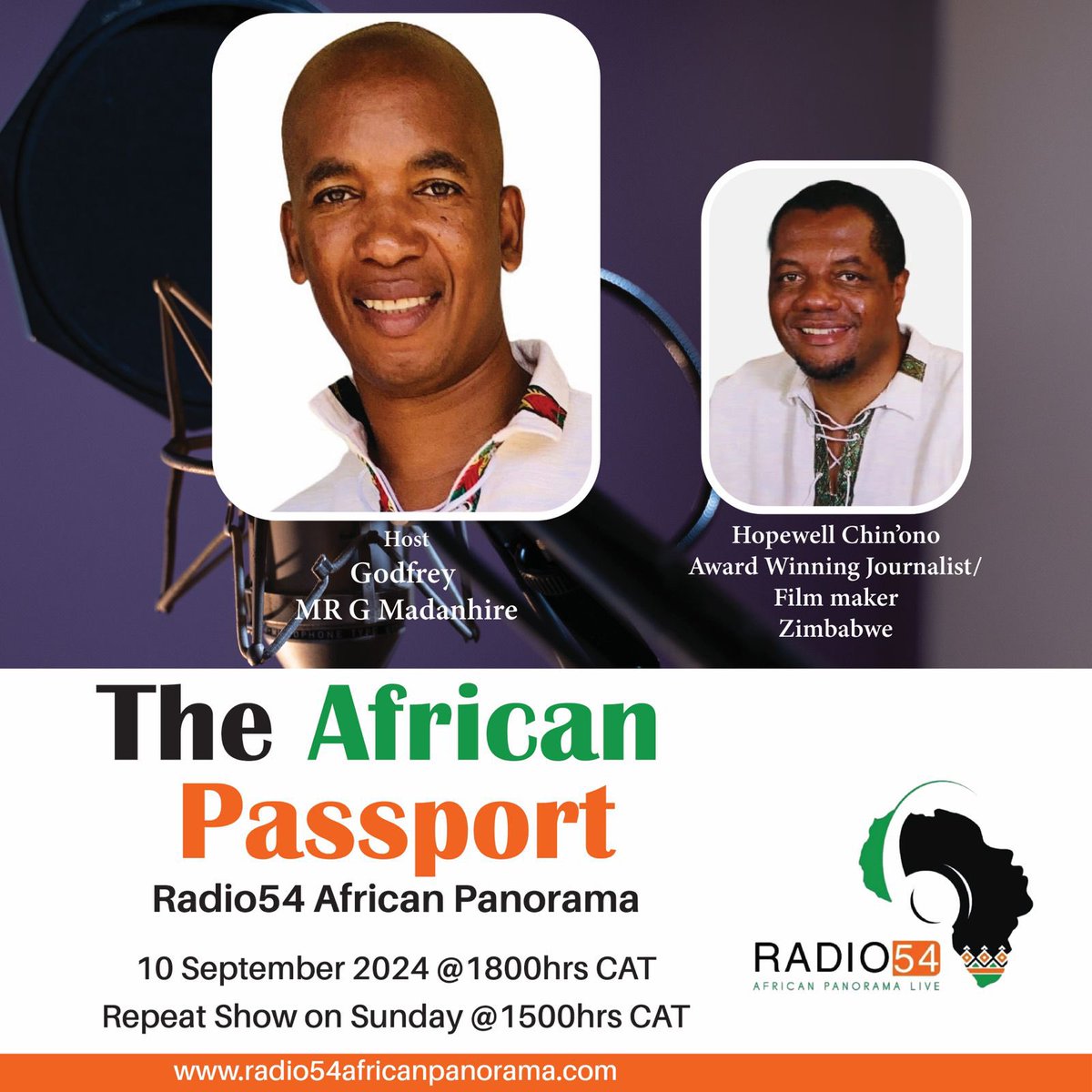 Today, I will be on South Africa’s Radio 54 with Godfrey Madanhire on his show "The African Passport," discussing Zimbabwe’s unemployment, shocking levels of abject poverty, limited access to quality education, and the collapse of the healthcare system.

I will also talk about
