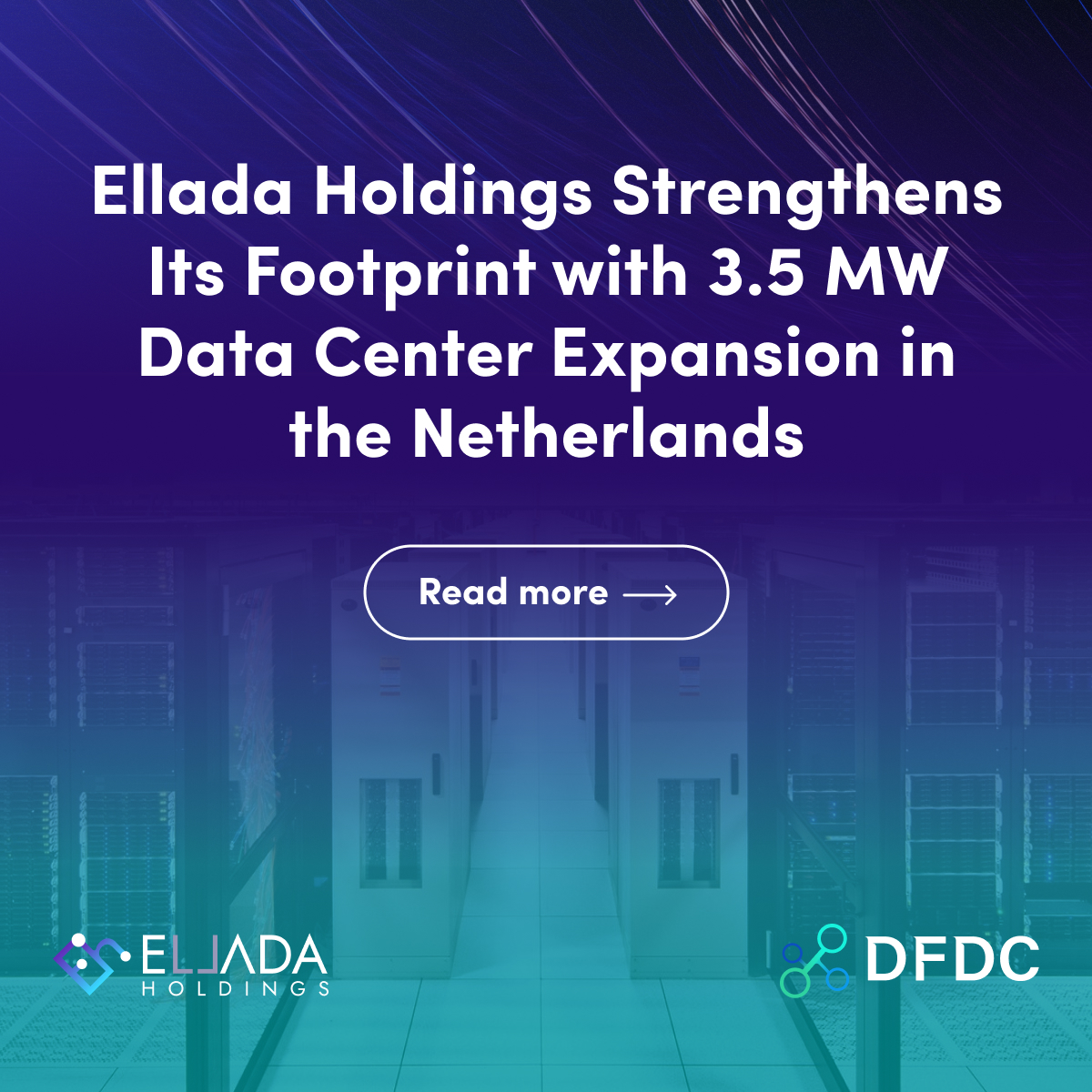 🚀 Exciting News! Data Facilities is expanding with a 3.5 MW boost at our Netherlands data center! Since 2014, we’ve been at the forefront of colocation and connectivity, and this upgrade will support up to 10kW per rack. 
Learn more: elladaholdings.com/news/ellada-ho…
#DataFacilities #DFDC
