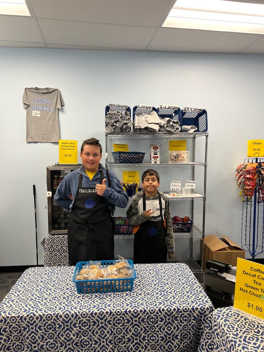 💥OPENING DAY💥 of the Trailblazers School Store and Coffee Shop!

We are sooooo EXCITED!!

<a href="/TMSTrinityPride/">Trinity Middle</a> <a href="/TRINITY_MLUCAS/">Dr. Michael Lucas</a> <a href="/TASDspecialed/">Ken Cross</a>