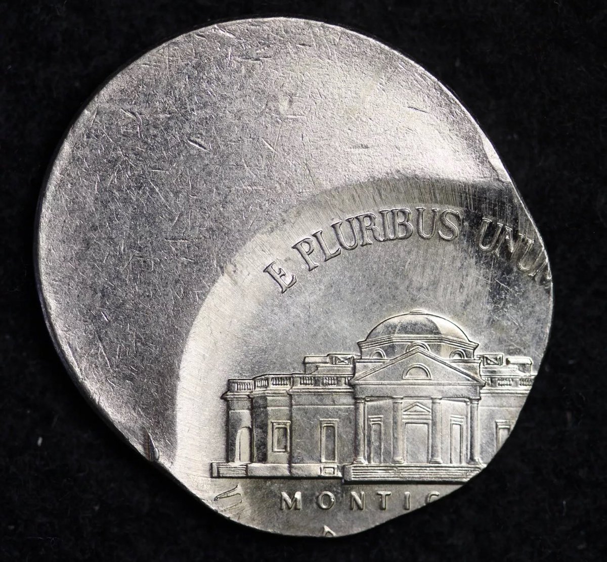 RichardCabezza's tweet image. How are error coins graded? I have a nickel that’s offset, is the in struck planchette part taken into consideration or is it the obverse and reverse condition? #numistmatic #nickel #errorcoins