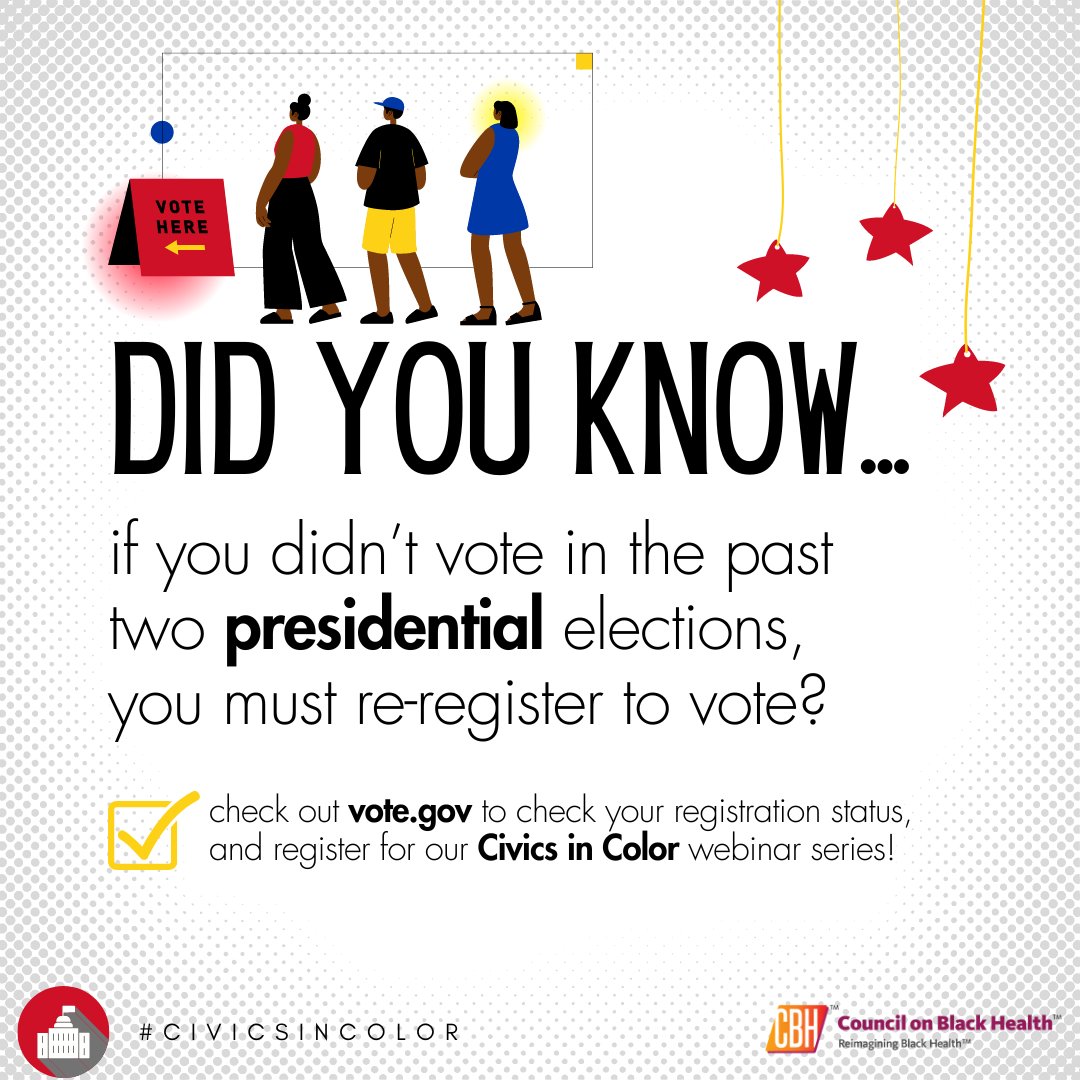 📣 Join the Civics in Color Webinar Series! 👨🏽‍💻🧑🏾‍💻👩🏿‍💻 

Explore how local government impacts Black communities and get empowered to drive change! 🚀 

Register ➡️🔗 ow.ly/wHxw50ThREW  

#CivicsInColor
