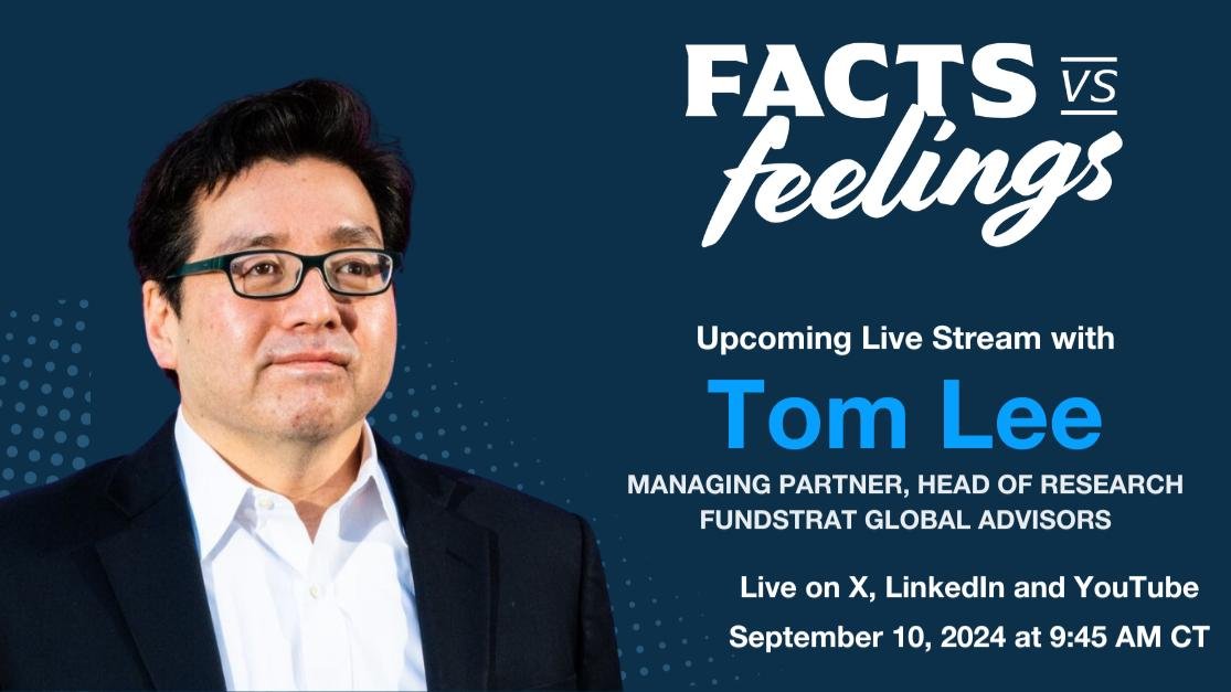 RyanDetrick's tweet image. Episode 100 of Facts vs Feelings is TWO HOURS AWAY!  

Be sure to catch @sonusvarghese and myself with the 🐐@fundstrat livestreamed and on stage from #Excell in Orlando.  Watch it here or sign up below.

YouTube - lnkd.in/gNMPcvgy
LinkedIn - lnkd.in/gHSu4SmV