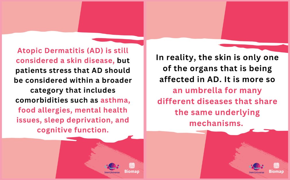 Atopic Dermatitis is much more than a skin disease! Patients are faced with impacts on their mental health as well as comorbidities such as asthma, food allergies, cognitive function and more. 
 
#AtopicEczemaUnfiltered 
#AtopicEczemaDay