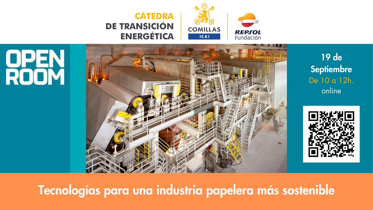 Comillas Alumni (@comillasalumni) on Twitter photo 🔔 La Cátedra Fundación Repsol de Transición Energética de <a href="/Comillas_ICAI/">Comillas ICAI</a> comienza el curso con el Webinar “Tecnologías para una industria papelera más sostenible” co-organizado junto con la <a href="/FundacionRepsol/">Fundación Repsol</a>.
📅19 de septiembre de 2024
🕒 10:00 h
🔗bit.ly/3Z9ZUer 🔔 La Cátedra Fundación Repsol de Transición Energética de <a href="/Comillas_ICAI/">Comillas ICAI</a> comienza el curso con el Webinar “Tecnologías para una industria papelera más sostenible” co-organizado junto con la <a href="/FundacionRepsol/">Fundación Repsol</a>.
📅19 de septiembre de 2024
🕒 10:00 h
🔗bit.ly/3Z9ZUer
