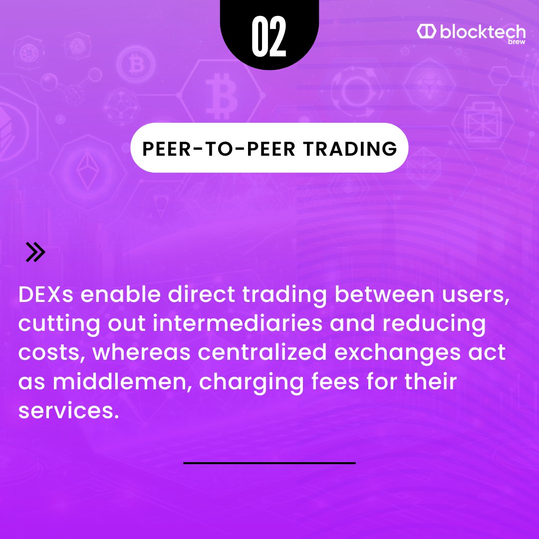 blocktechbrew's tweet image. Step into the future of trading with Decentralized Exchanges (DEXs)! 📈 Enjoy a trading experience without intermediaries, where blockchain technology ensures transparency and security, and smart contracts automate and simplify every transaction.

#DEX #DecentralizedExchange…