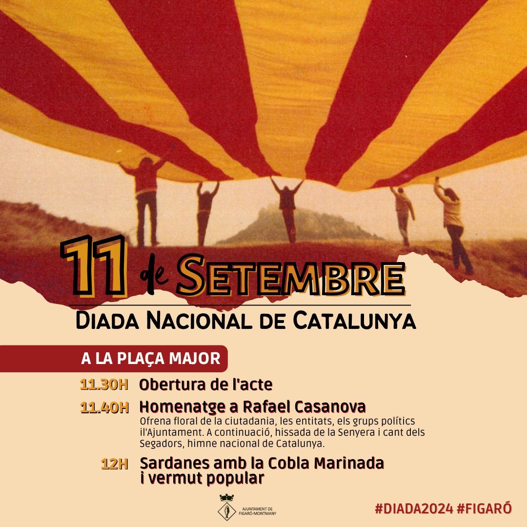 cupelfiguero's tweet photo. Com l'any passat, la @cupelfiguero no participarà en l'acte organitzat pel govern municipal. Un govern que nega a entitats i partits a adreçar els seus missatges a la població durant l'acte de la Diada, és un govern que té por a crítica i la disensió. https://t.co/n8tC8WkjNo