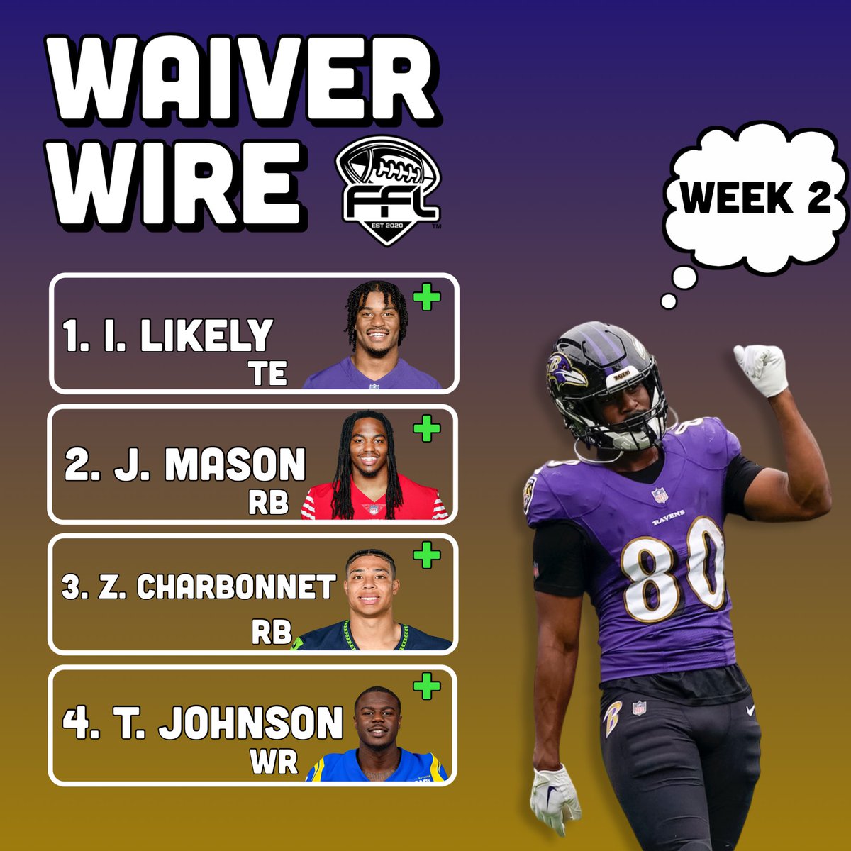 ꜱᴏᴍᴇ ᴡᴀᴠɪᴇʀ ᴡɪʀᴇ ᴘɪᴄᴋᴜᴘꜱ ꜰᴏʀ ᴡᴇᴇᴋ 2️⃣ #FantasyFootball #Waivers