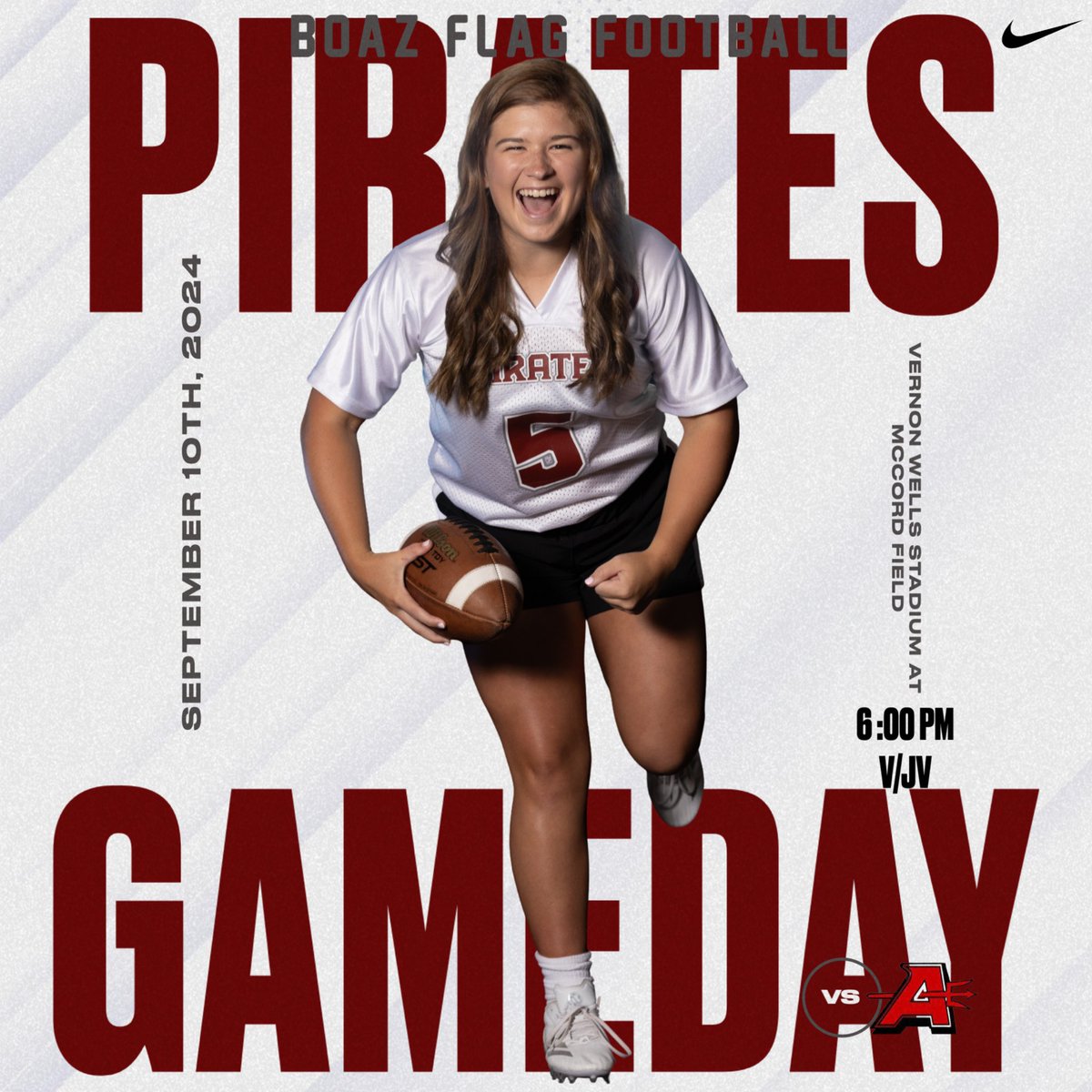 We’re pumped for GAMEDAY! 💪🏼🏴‍☠️
 
@ Albertville

JV at 6
Varsity at 7

Come support these ladies!

#OGs
#Team1