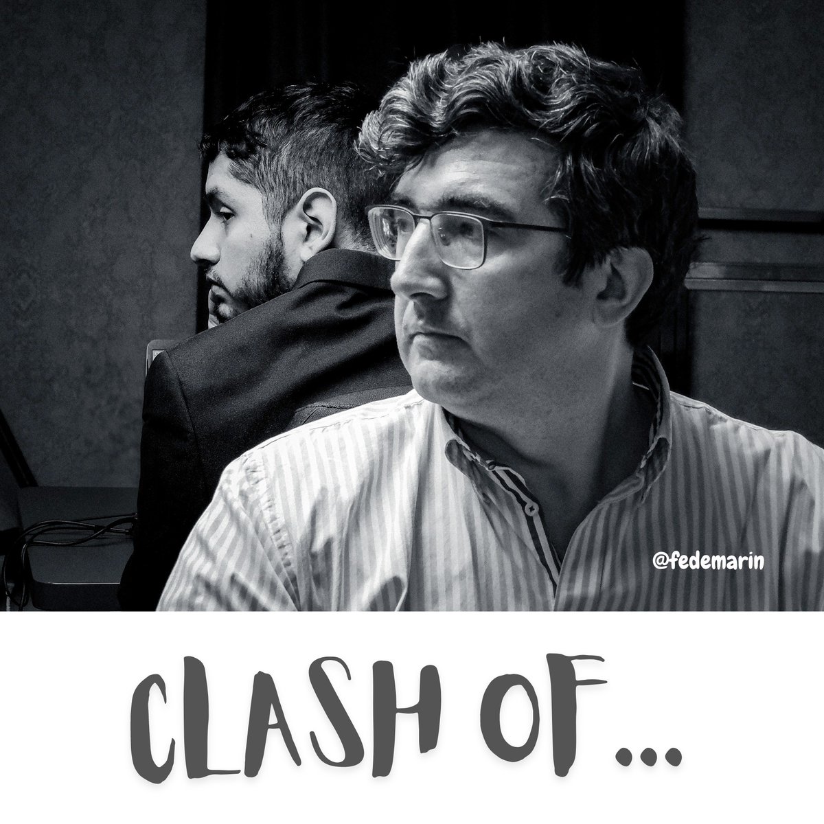 ¿No echais de menos un nuevo duelo entre ellos? Puede que <a href="/chessclubICC/">ICC chessclub.com</a> se anime y organice la revancha de la revancha. Yo aporto la foto.  
Can't wait for a new duel between these two players? Maybe <a href="/chessclubICC/">ICC chessclub.com</a> will organise it. I contribute the photo of the poster. 
😜