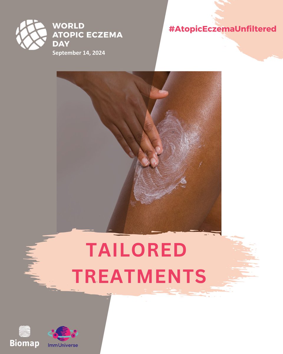 Biomap_IMI's tweet photo. Today is #AtopicEczemaDay! 

Let’s have a look at what are the most pressing issues for patients and their opinions on what research should address.
 
#AtopicEczemaUnfiltered 
#AtopicEczemaDay https://t.co/FdHXl4buIt