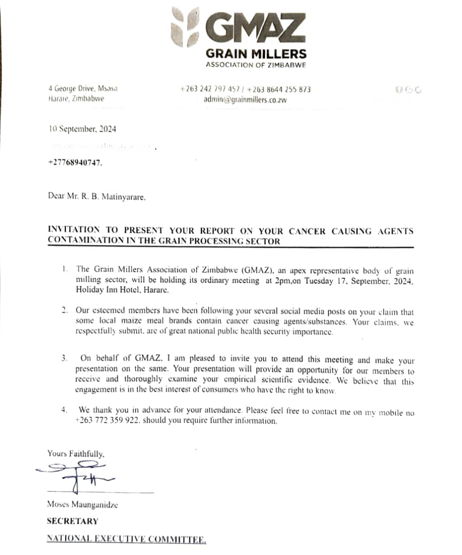 Grain Millers Association of Zimbabwe (GMAZ) tweet media