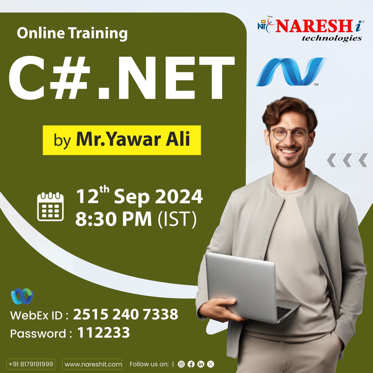 NItTejaswini's tweet image. 🔴  FREE DEMO 🔴 
✍️Enroll Now: shorturl.at/i6F5i
👉Attend a Free Demo On C#.Net by Mr.Yawar Ali.
📅Demo On: 12th September @ 8:30 PM (IST)

#fullstack #dotnetcore #Csharpedotnet #dotnet #FullStackCommunity #CSharpDeveloper #sqlserver #CodingSkills #SoftwareDevelopment
