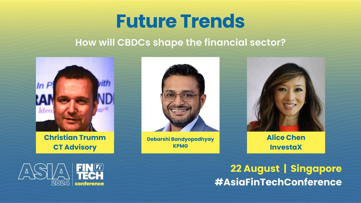 FinTech_Intel's tweet image. One of the most popular panels at our recent #AsiaFinTechConference was the discussion of CBDCs.

We interviewed one of the panelists, Alice Chen of @investax, at the conference to get her thoughts in more detail.

You can watch the interview now:

youtube.com/watch?v=nPMsrL…