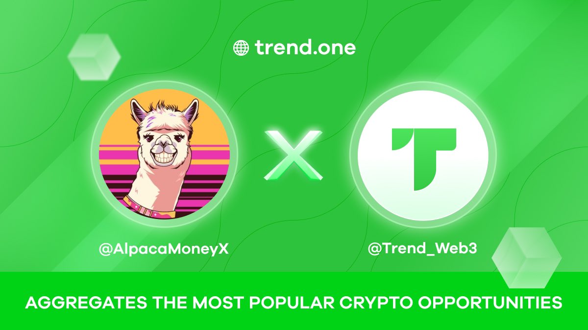 Trend_Web3's tweet photo. We’re excited to announce our partnership with @AlpacaMoneyX 

AlpacaMoney is a powerful social tool built for the TON ecosystem. It acts as an Assets Hub, briding multiple chain assets to TON.

Let’s explore #TON together and drive innovation in the #TON ecosystem! https://t.co/JrNkt5LhCg