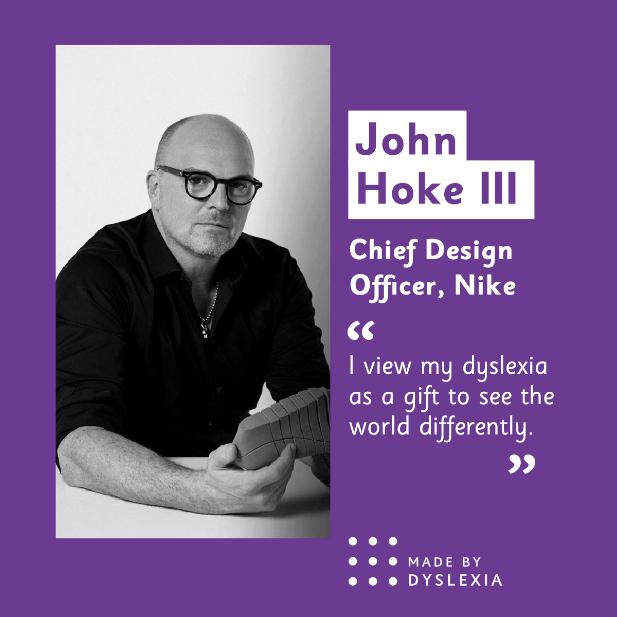Is your dyslexic superpower 'wonder'?

John Hoke III, <a href="/Nike/">Nike</a>'s Chief Design Officer, tells graduates at <a href="/penn_state/">Penn State</a> that 'wonder' is the superpower that has helped him build his career