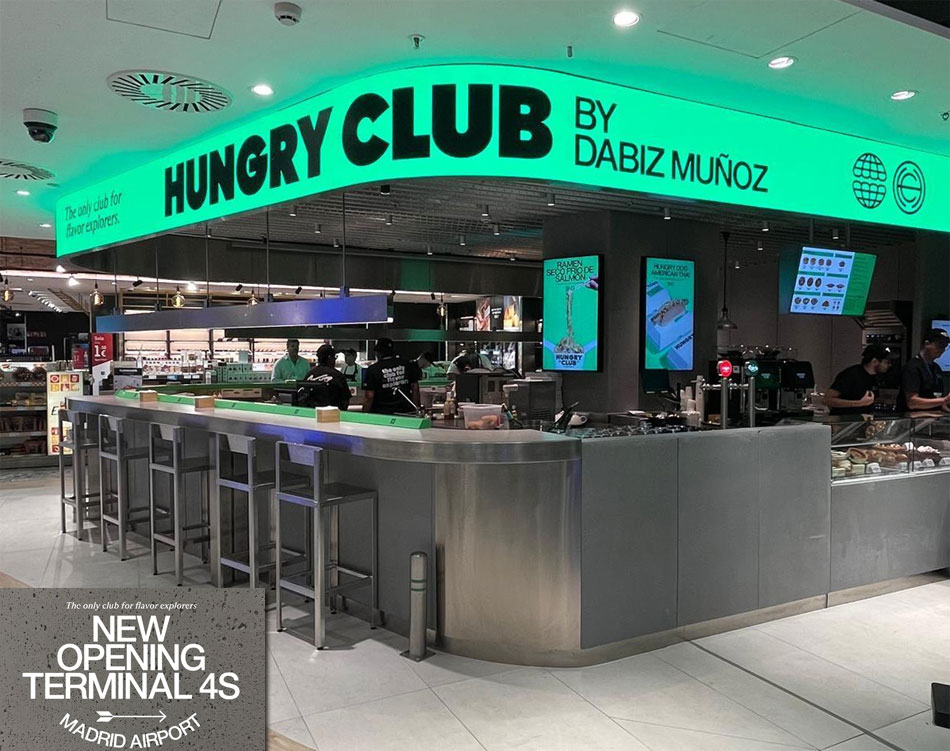 Lo nuevo de Dabiz Muñoz: Hungry Club, el concepto XO en la comida de aeropuerto dlvr.it/TD3bnp vía @gastronomiaycia