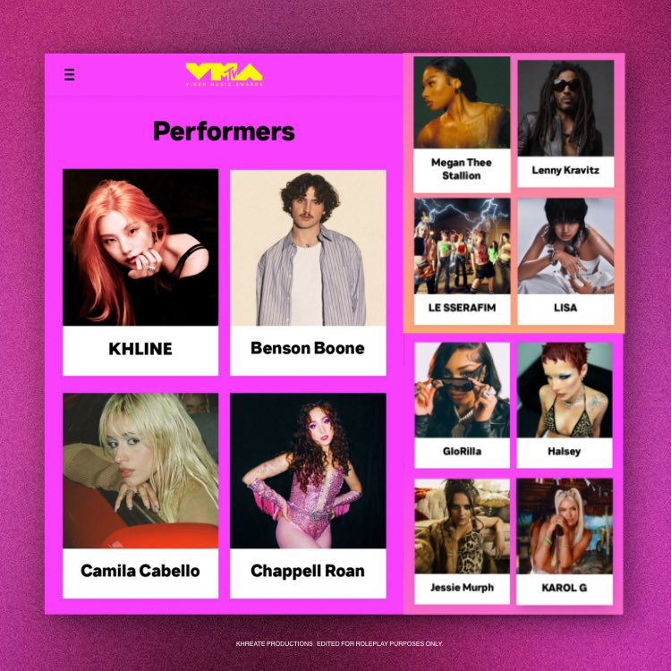 KHLINEOFCL's tweet photo. [📢 CELEB ALERT]

Dazzling soloist #KHLINE is set to make an appearance as a nominated performer at this year’s Video Music Awards (aka 𝙏𝙝𝙚 𝙑𝙈𝘼𝙨) hosted by MTV.

#VMAss2024 #KHLINE @OFFICIAL_KHLINE https://t.co/uODXnhnRBl