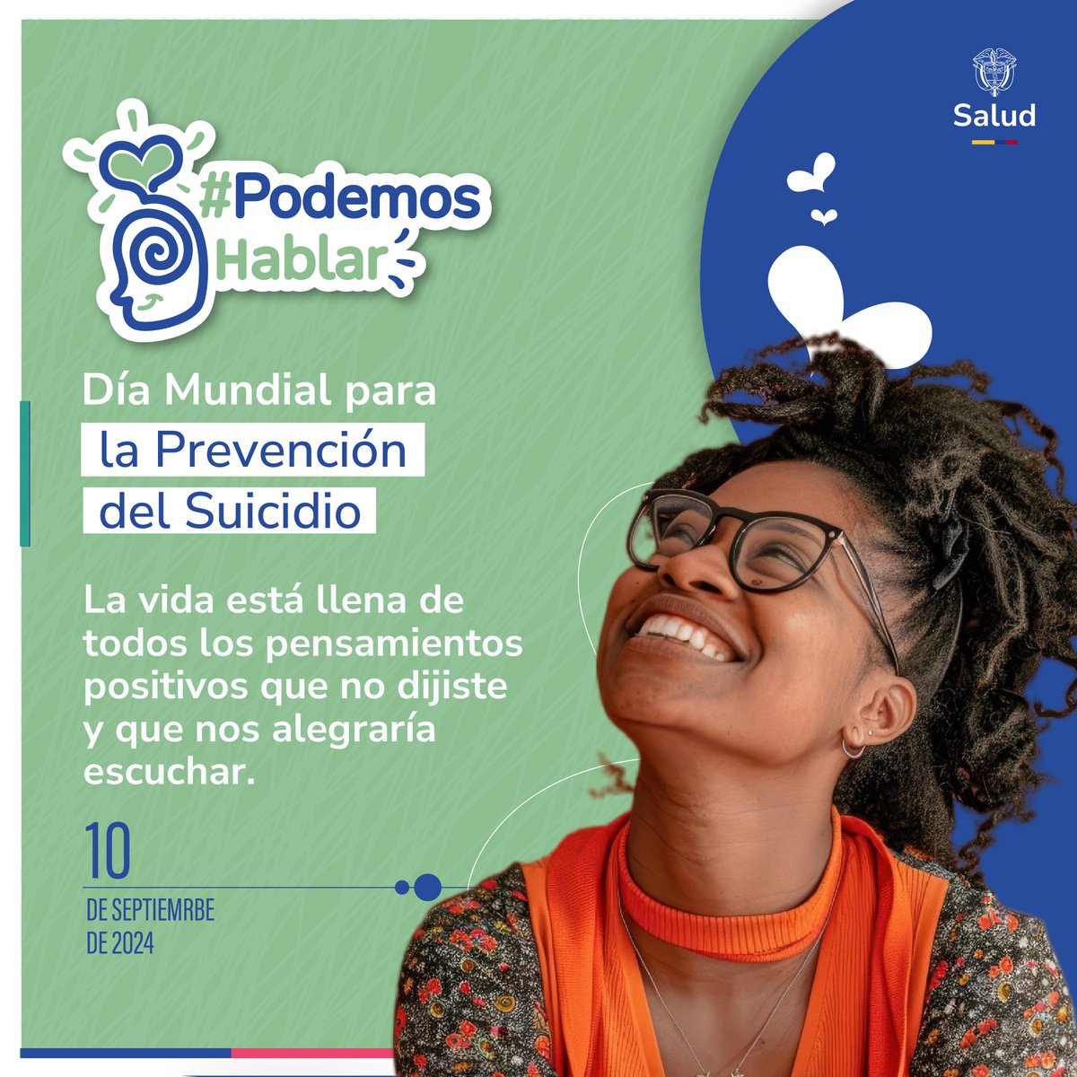 MinSaludCol's tweet photo. 🌟 ¿Qué tal una conversación con  alguien de tu red de apoyo,  de tu colegio o escuela? 🗣️ Por más extraño que parezca siempre hay alguien allí con disposición para escuchar. 🫂 ¡Exprésate!

#PodemosHablar https://t.co/0SRI56JyD5