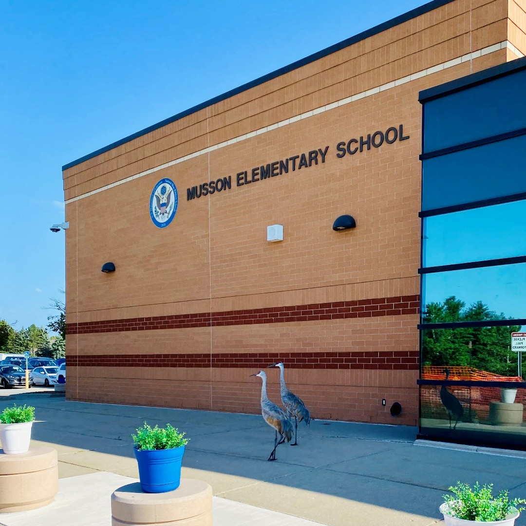 A couple visitors take a friendly walk around Musson Elementary. #RCSpride