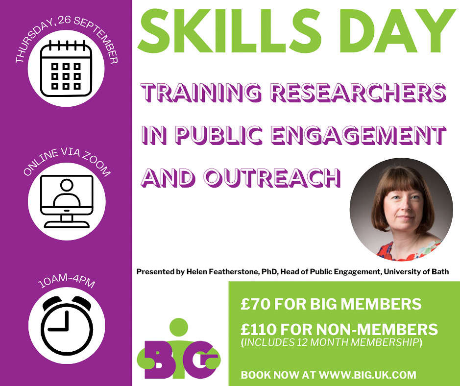 Our next BIG Skills Day is coming up later this month. Please share with your networks :-)