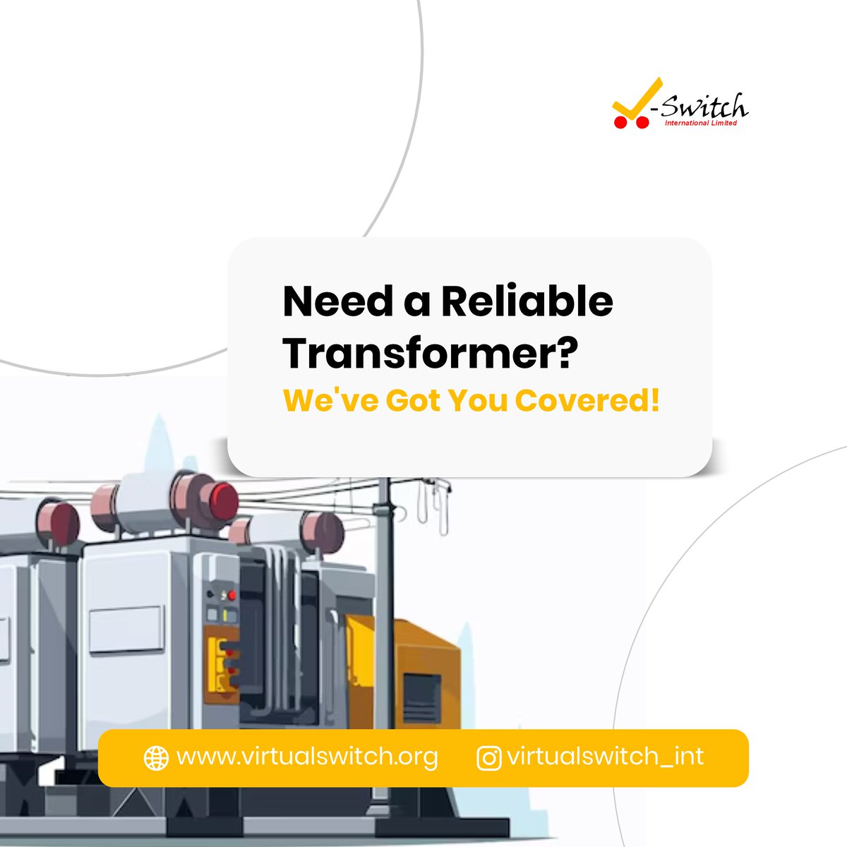 virtualswitchng's tweet image. Get peace of mind with our top-quality transformers and expert installation services. Trust us to keep your business running smoothly!  #TransformerSolutions #ReliablePower #VirtualSwitch #PowerExperts