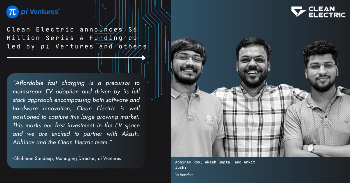 Shubham Sandeep (@shubham_s24) on Twitter photo Go check out <a href="/cleanelectric_/">Clean Electric</a> game changing innovation to slash EV charging times to just 12 minutes. OEMs have no reason to not offer fast charging. At <a href="/PiVentures/">pi Ventures</a>, we're excited to back startups that push the boundaries of what's possible. Link to our thesis in the comment below Go check out <a href="/cleanelectric_/">Clean Electric</a> game changing innovation to slash EV charging times to just 12 minutes. OEMs have no reason to not offer fast charging. At <a href="/PiVentures/">pi Ventures</a>, we're excited to back startups that push the boundaries of what's possible. Link to our thesis in the comment below