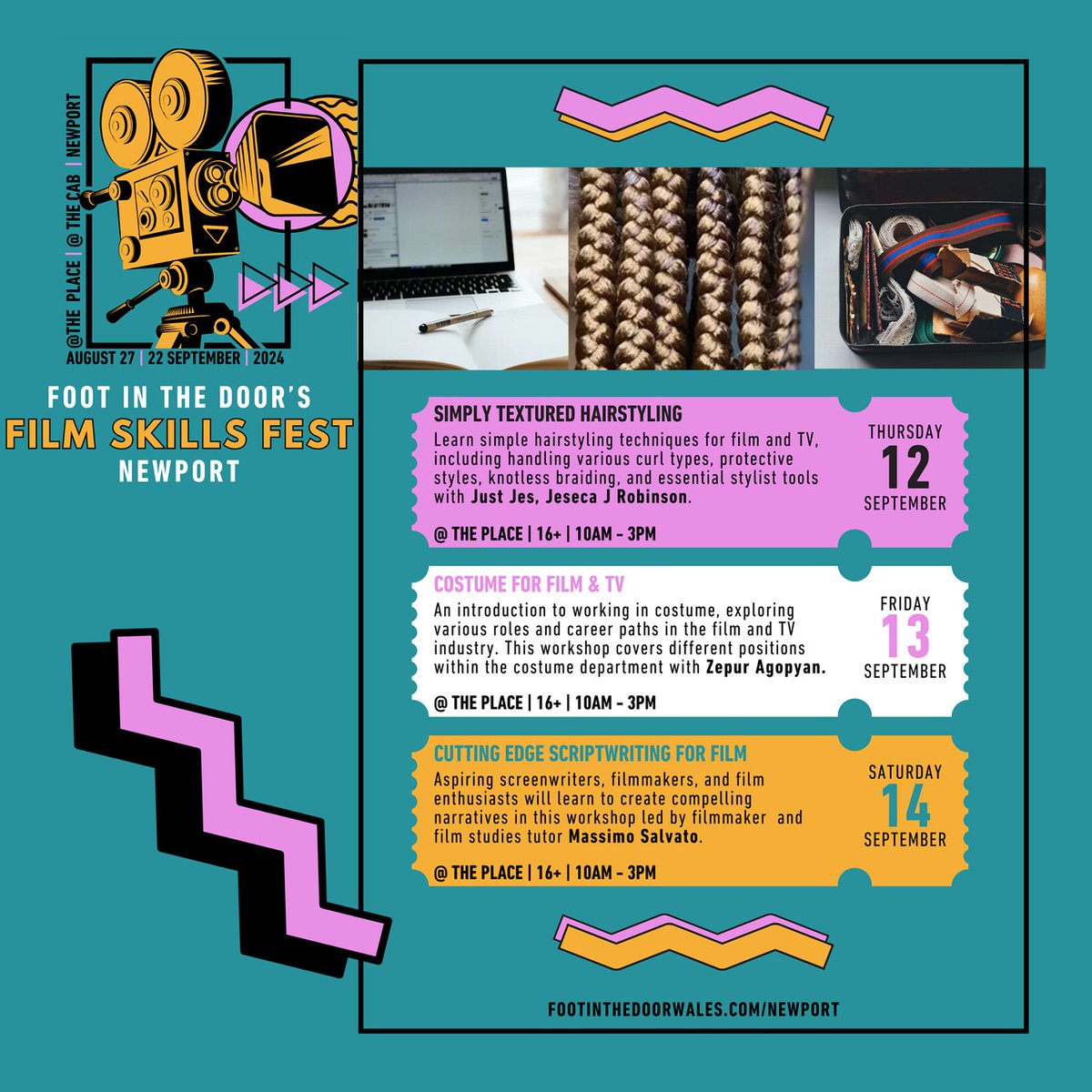 There’s still time to snap up the last few spaces at this week’s Foot In The Door: Film Skills Fest courses at <a href="/theplacenewport/">theplacenewport</a>! Book your free place here: footinthedoorwales.com/newport