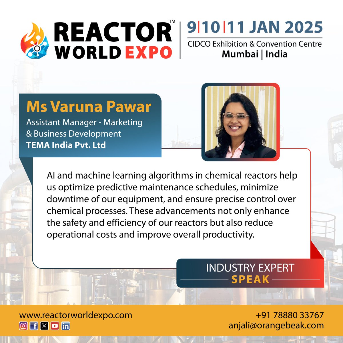 rspec_expo's tweet image. Straight from the experts: Read how leading figures in the chemical industry are shaping the future. 🌟🔬

#reactors #chemicalreactors #experts #chemindustry #pharma #agro #agrochemical #fertilizermanufacturing #processindustry #heatexchanger #centrifuge #ReactorWorldExpo2025