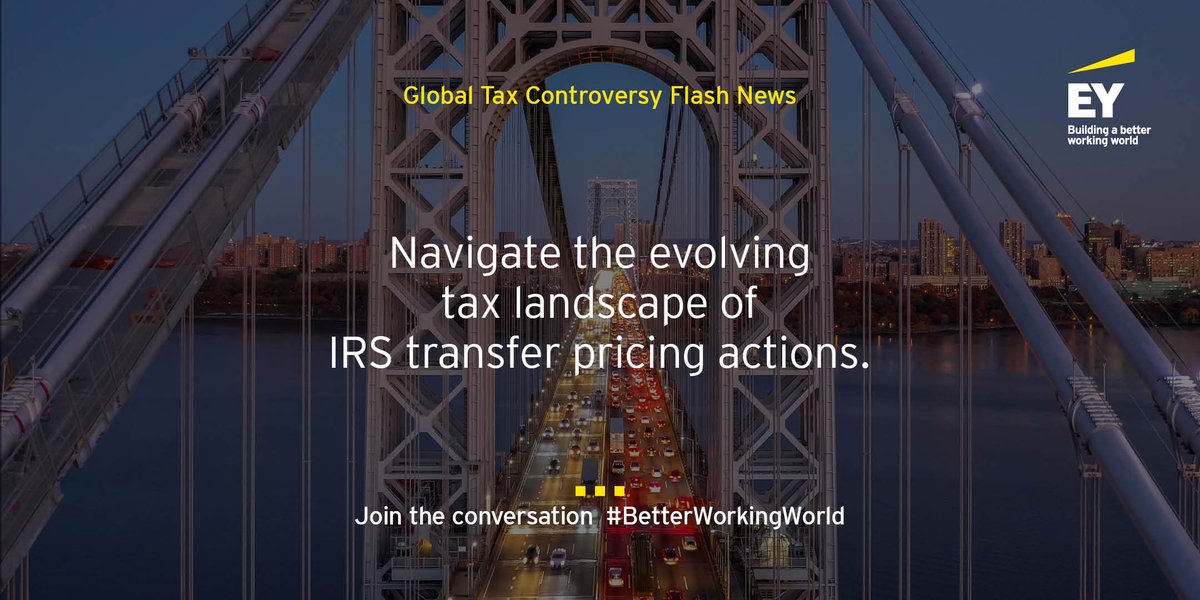 EY Americas ITTS Tax Controversy Leader, Ryan Kelly, alerts firms to the IRS's heightened transfer pricing enforcement. A strategic review is crucial to adapt to the international tax landscape. 

Learn more. go.ey.com/3XmUgDn

#FutureOfTax