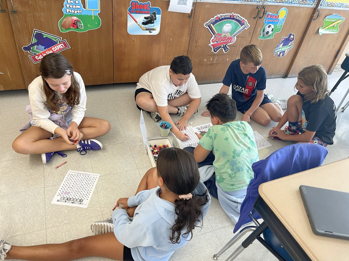MrsSiebenChris's tweet photo. Thank you, Miss Robb, for coming in for a fun afternoon of Back-to-School math games! ➕➖➗✖️ @MDzSabatini @arobbcbs @CBS_Bethpage #WeAreBethpage https://t.co/m86tqZ2tcU
