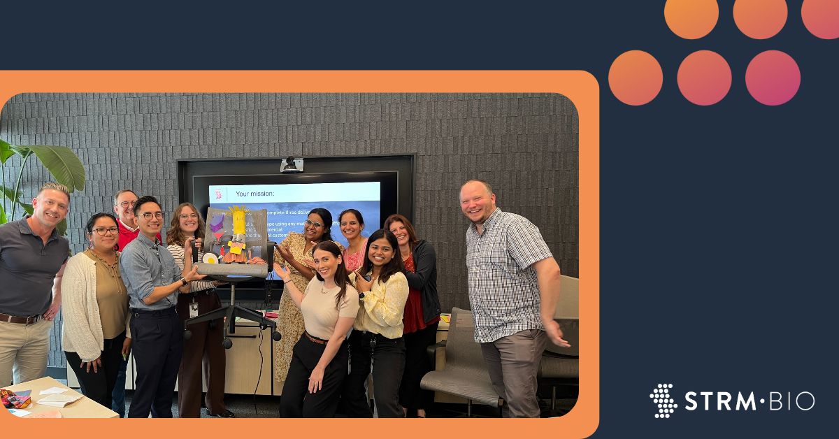 At <a href="/STRMbio/">STRM.BIO</a>, one of our core values is our focus on people. At our recent company retreat, our multi-talented team worked together to bring to life some creative and unique ideas, proving that play really is at the heart of innovation #genetherapy #team