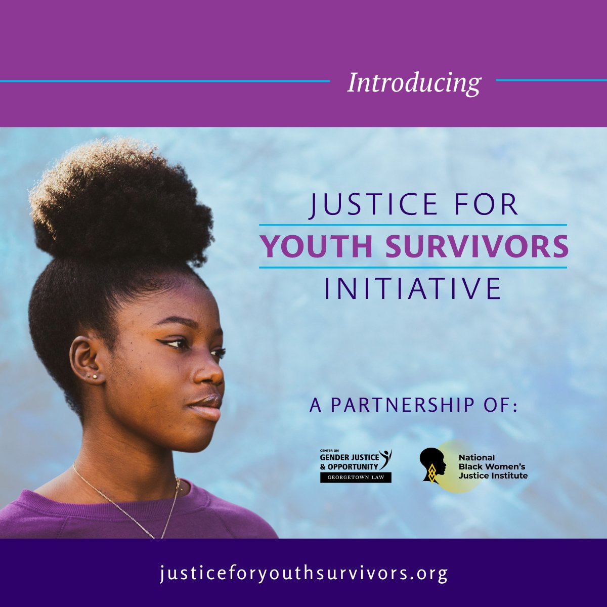 National Black Women’s Justice Institute (NBWJI) (@nbwjinstitute) on Twitter photo We're thrilled to announce the launch of the Justice for Youth Survivors Initiative➡️ jysi.org We aim to end the criminalization of girls & gender-expansive youth who are survivors of sexual violence. Join us to learn more and support our work. <a href="/gtowngenderjust/">Gender Justice & Opportunity</a> We're thrilled to announce the launch of the Justice for Youth Survivors Initiative➡️ jysi.org We aim to end the criminalization of girls & gender-expansive youth who are survivors of sexual violence. Join us to learn more and support our work. <a href="/gtowngenderjust/">Gender Justice & Opportunity</a>