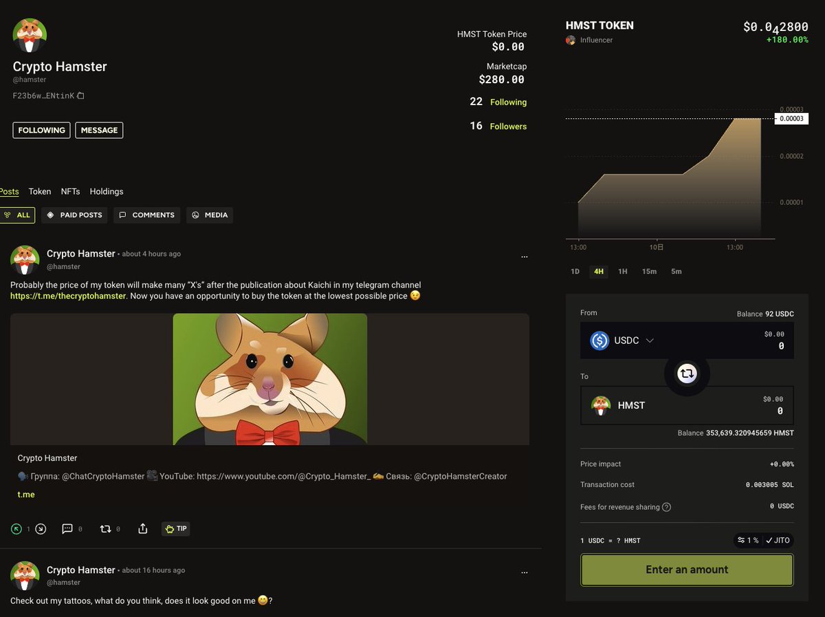 It's super cool to see some influencers starting to adopt the <a href="/kaichixyz/">Kaichi</a> move, creating their #SocialToken there and taking ownership of their #SocialValue. 
+180% already in a few hours, just wow !

Join the movement, create your account and trade: 
kaichi.xyz/?ref=SkylinG