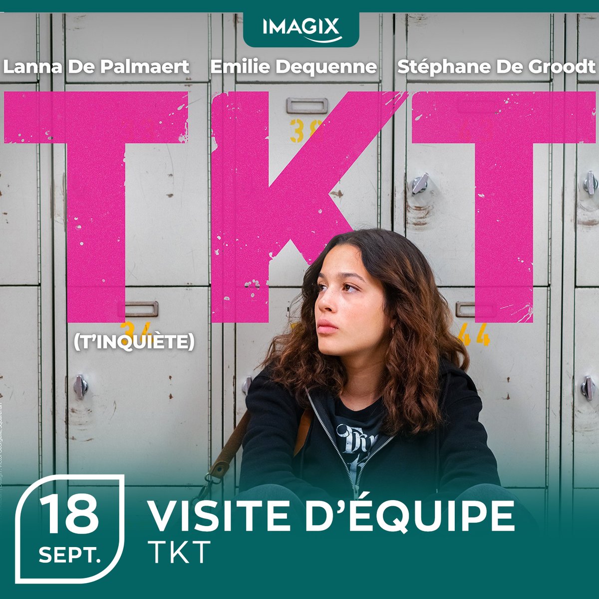 imagix's tweet photo. Visite d'équipe du film "TKT" en présence de la réalisatrice Solange Cicurel ainsi qu'Emilie Dequenne, Lanna de Palmaert et Stéphane de Groodt ce 18 septembre au cinéma Imagix de Mons !
 Tickets : https://t.co/vIL4S1owht
#visitedequipe #tkt #imagix #imagixmons #mons https://t.co/ITdIMqkOPf