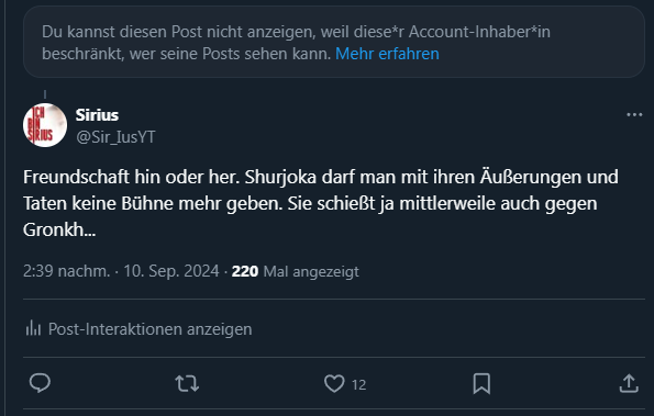 Sirius tweet media