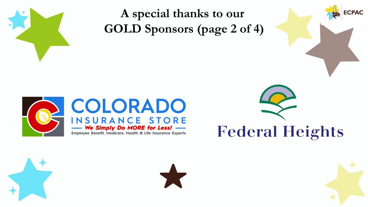 We feel so fortunate to have the support of Colorado Insurance Store (lnkd.in/gt7kTq-N) and <a href="/fedheights/">City of Federal Heights, Colorado</a> - as GOLD sponsors - helping us to meet our vision that "all children, their families, and early childhood professionals are valued, healthy and thriving."