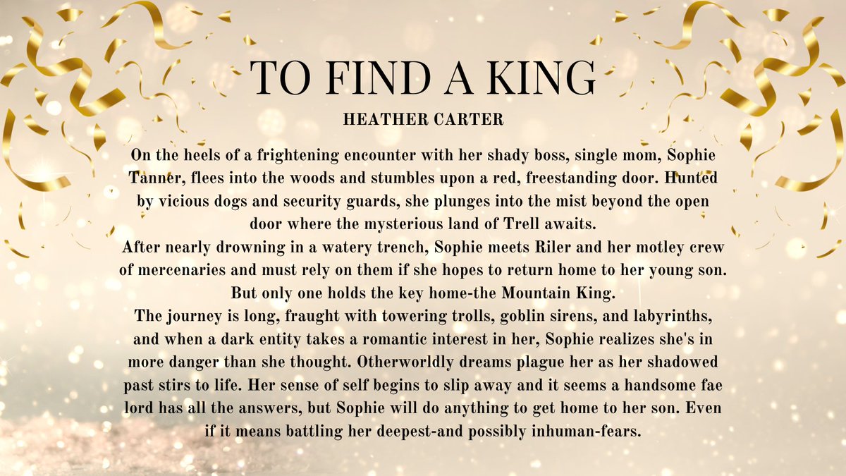 HLCarter_Author's tweet image. WAHOOOO!! Today is release day for To Find a King!
Available online where most books are sold (including Kindle Unlimited).
I'm going to celebrate with coffee, a nap, and some pumpkin cake with cream cheese frosting.
Thank you so much for your support. 💜
#BookTwitter #NewRelease