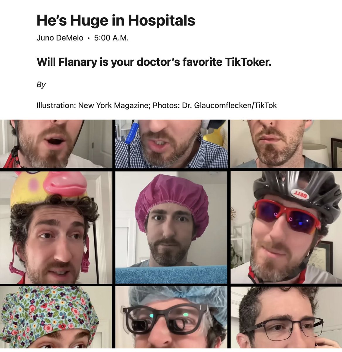 Profile of <a href="/DGlaucomflecken/">Dr. Glaucomflecken</a>, the funniest physician of our times, with <a href="/LGlaucomflecken/">Lady Glaucomflecken (she/her)</a>, have inked a deal with <a href="/NEJM/">NEJM</a> to make fun of published studies! 
<a href="/NYMag/">New York Magazine</a> by <a href="/junodemelo/">Juno DeMelo</a>
Last I spoke with them I urged for a <a href="/netflix/">Netflix</a> special (just a matter of time)
nymag.com/intelligencer/…