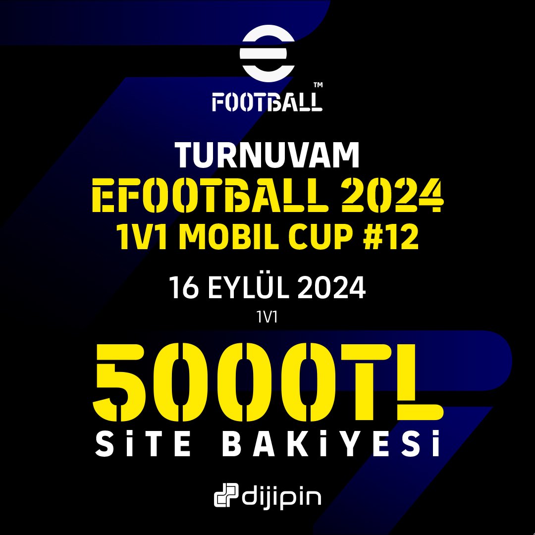 Turnuvam.com (@turnuvamcom) on Twitter photo #eFootball 1v1 Mobil Cup 12 Başlıyor!🎉
⏰ 16 Eylül 20:00
🎁 5.000 TL <a href="/dijipin/">Diana Jimenez</a> Site Bakiyesi
🚹 Katılım Limiti: 128
🎯 Turnuva Türü: 1v1
👉🏻Kayıt için link bio’da!
#turnuvamcom #turnuva #espor #eFootball 1v1 Mobil Cup 12 Başlıyor!🎉
⏰ 16 Eylül 20:00
🎁 5.000 TL <a href="/dijipin/">Diana Jimenez</a> Site Bakiyesi
🚹 Katılım Limiti: 128
🎯 Turnuva Türü: 1v1
👉🏻Kayıt için link bio’da!
#turnuvamcom #turnuva #espor