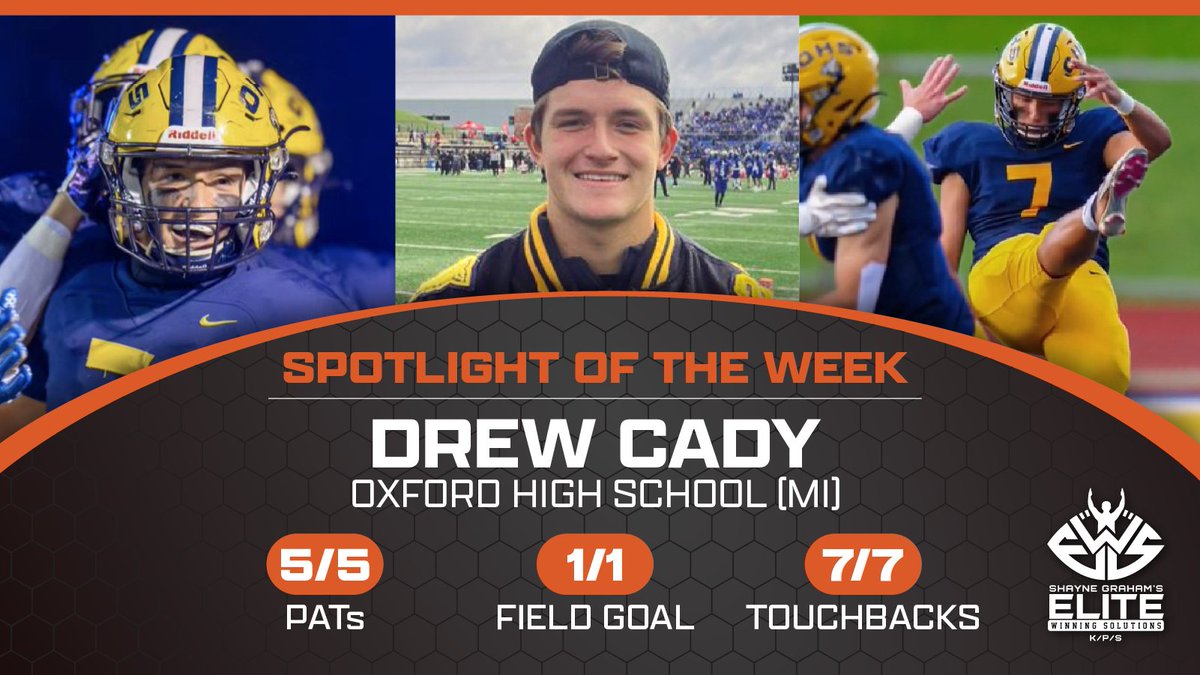 This week, EWS shines the spotlight on <a href="/DrewCady4/">Drew Cady</a>  for his outstanding performance last week against Harper Woods. Congratulations, Drew—keep up the great work!