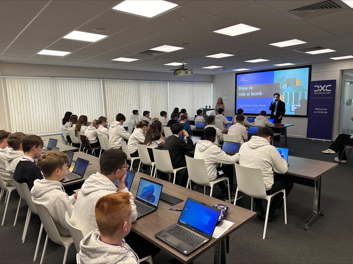 DYW West (@dywwest) on Twitter photo What a fantastic start to Year 2 of our four-year partnership with <a href="/DXC_UKI/">DXC Technology UKI</a> for #DigitalFuturesAcademy! 🙌
This session focused on Security & Social Engineering, with Craig & Kirstie Steele from Digital Skills Scotland guiding students in hacking a virtual bank!👨💻
#STEM What a fantastic start to Year 2 of our four-year partnership with <a href="/DXC_UKI/">DXC Technology UKI</a> for #DigitalFuturesAcademy! 🙌
This session focused on Security & Social Engineering, with Craig & Kirstie Steele from Digital Skills Scotland guiding students in hacking a virtual bank!👨💻
#STEM