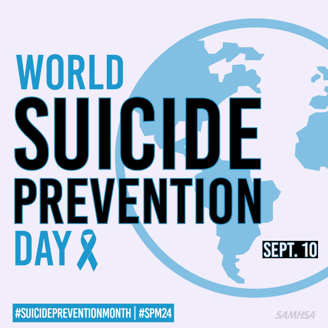 World Suicide Prevention Day is a reminder that we all have the power to support each other's mental health. By taking time to understand suicide &amp; mental health, we can create a more open conversation &amp; help those in crisis. Learn more &amp; get involved: samhsa.gov/suicide
