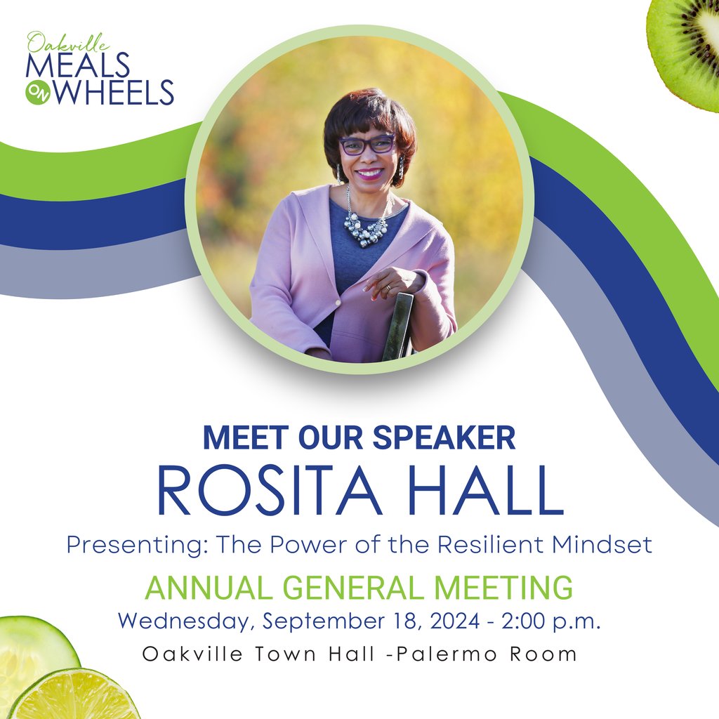 ✨ Join us for our Annual General Meeting on Wednesday, September 18th! We're excited to have professional speaker and coach Rosita Hall presenting The Power of the Resilient Mindset 🧠✨
Don't forget to RSVP by tomorrow, Wednesday, September 11th! 🙌#OMoW #AGM2024 #GuestSpeaker