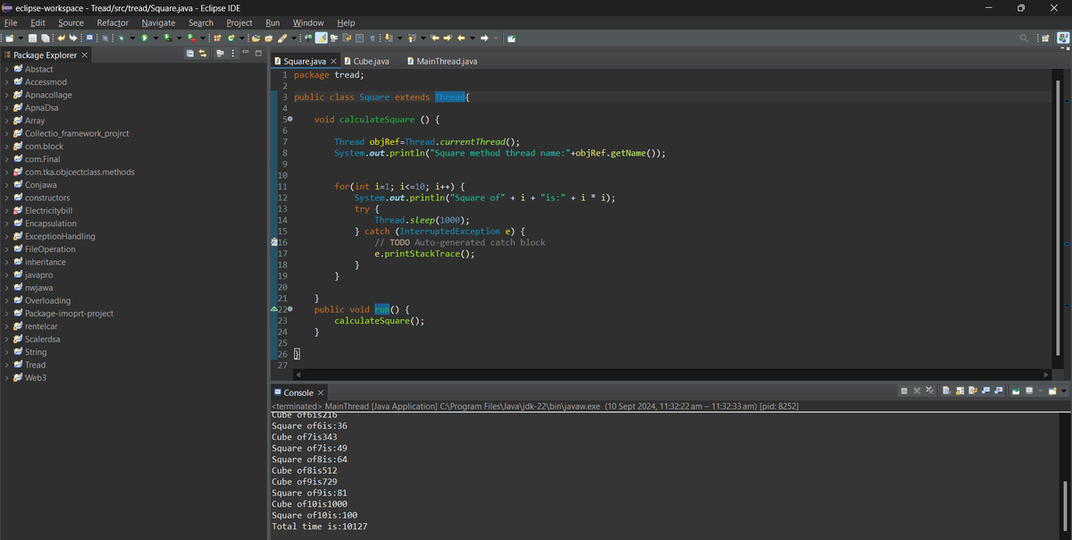 Omkar_phapal's tweet image. learning #Thread in #java❤️☕
runs multiple threads for Garbage Collection and also the #JIT_compiler, and runs a number of other java-level but not user threads for a bunch of housekeeping tasks