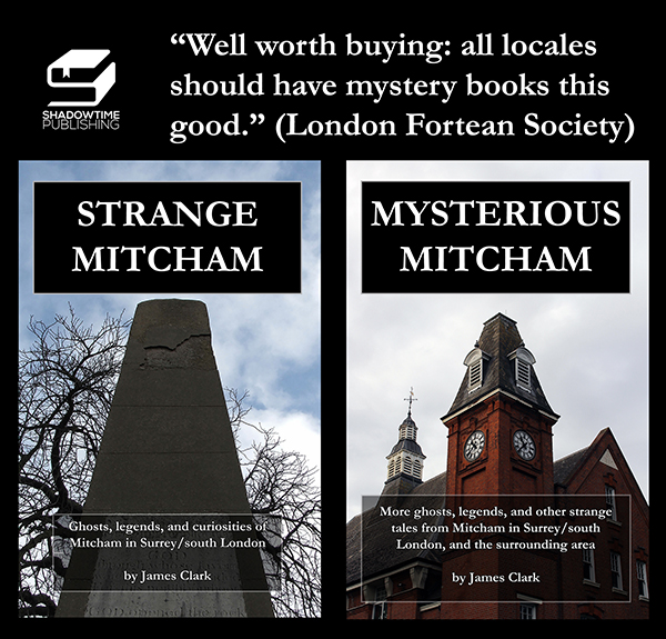 Shadowtime_Publ's tweet photo. OUT NOW!

Ghosts, legends, and other strange tales from Mitcham in Surrey/south London, and the surrounding area

STRANGE MITCHAM: https://t.co/FgsAnaM9Gs

MYSTERIOUS MITCHAM: https://t.co/GfPb6Jo1lT

Available in paperback and for Kindle

#Mitcham #Merton https://t.co/E7CEyurXwe