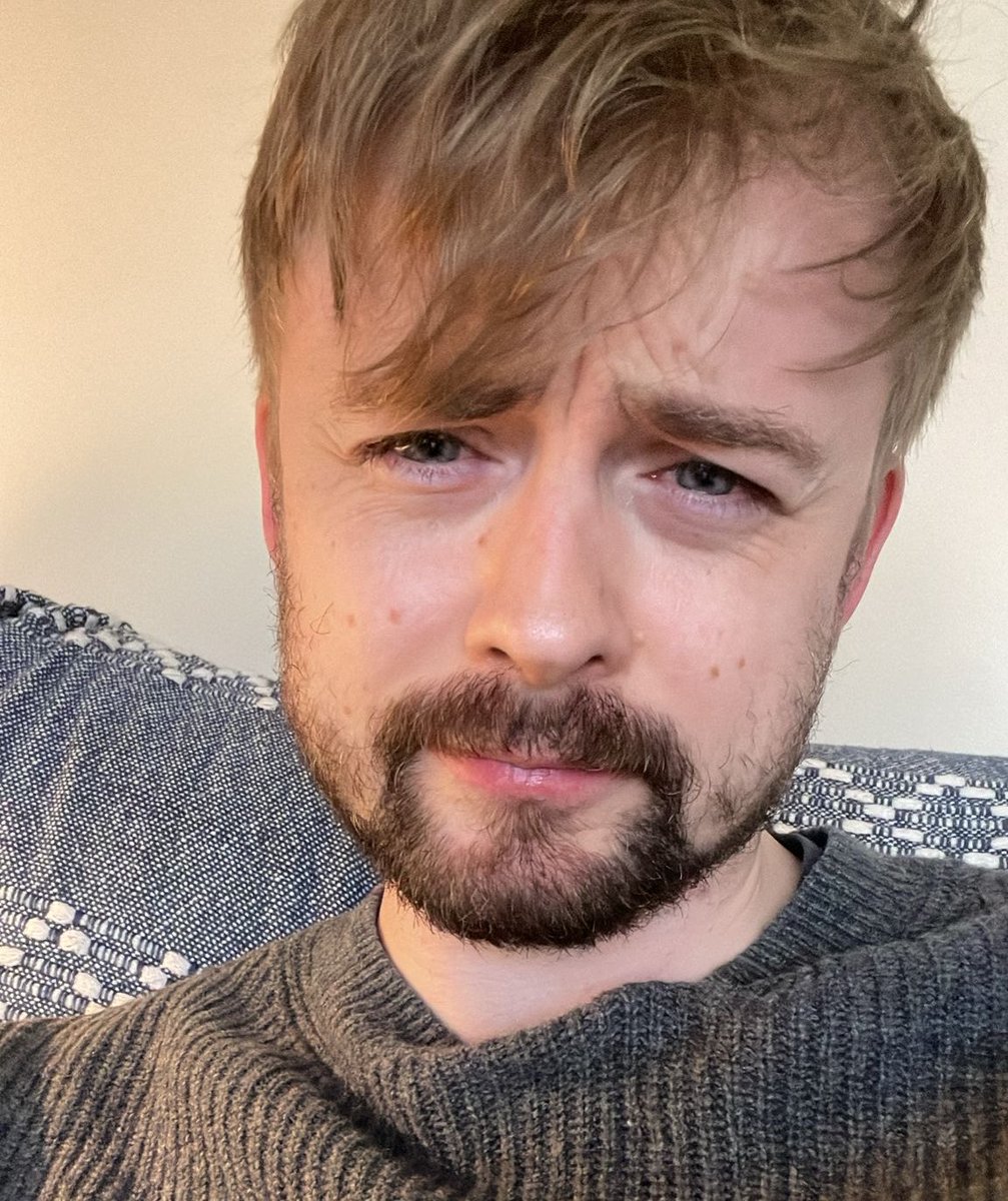 jm_stout's tweet image. David was a wonderful friend &amp;amp; brilliant journalist. He&apos;d send long voice notes from Islay, the cricket, from night trains in Ukraine, with such infectious enthusiasm always. (This was a &apos;commiserations&apos; face, I was moaning about something). 
I cannot believe we&apos;ve lost him.